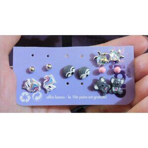 Claire's Fantasy Animal Themed Earrings 6 Pairs